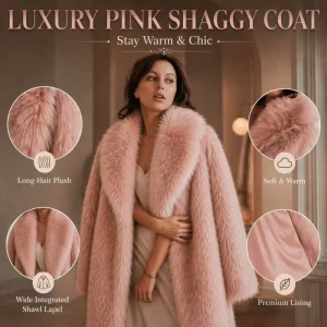 Women Winter Faux Fur Jacket Long Elegant Oversized Plus Size Outdoor Warm Fashion Outerwear Coat