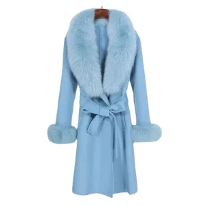 Women Winter Wool Puffer Trench Parka Soft Fleece Lining Optional Custom Heated Insulation Outdoor Cold Weather