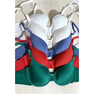 Women’ s Bras Without Padding with Underwire Ultrathin Minmizer Spacer Bra Dark Green Photo Summer Comfortable Bra