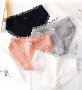 Women' s Underwear Panties Ladies Sexy Girls Mature Panty Underwear High Quality 95% Cotton Lace Casual Digital Printing