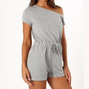 Women’S Spring Jumpsuits Clothing Custom Logo Summer Lounge Wear Cotton Rompers Women Jumpsuit Custom Women Lounge Wear