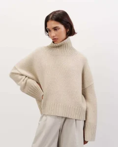 Women’s 100% Cashmere Turtleneck Pullover Sweater