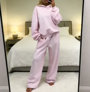 Women’s 100% Cotton Oversized Hoodie Casual Loose Fit Towel Embroidery Breathable Winter Ready Loungewear