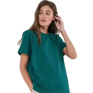 Women’s 100% Cotton T-Shirts High Quality Anti-Pilling Logo Tee-Shirts Multicolor Short Sleeve Eco-Friendly Knitted