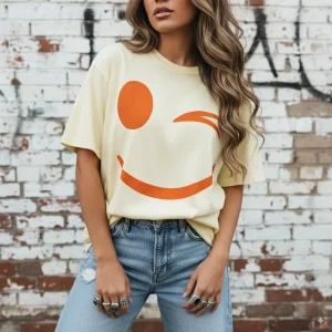Women’s 180g Cotton Short Sleeve Tee – crew-neck Loose Fit Summer Basic Casual Top