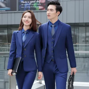 Women’s 2PC Casual Business Suit Solid Color Formal Dress Pants for Weddings Above Knee Length Woven XL Size for Autumn Seasons