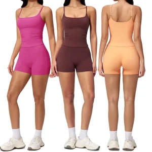 Women’s 2PCS Activewear Sports Gym Fitness Sets Wear Yoga Sports Bra Top Fitness Workout Clothes Casual Running Sport Yoga Sets