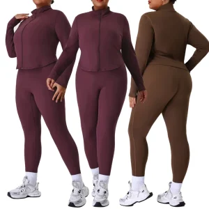 Women’s 2pcs Yoga Set Casual Outfits Workout Clothes Gym Fitness Clothing Yoga Set Plus Size