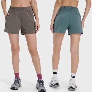 Women’s 4″ Hiking Athletic Shorts Yoga Lounge Active Workout Running Shorts With Pockets