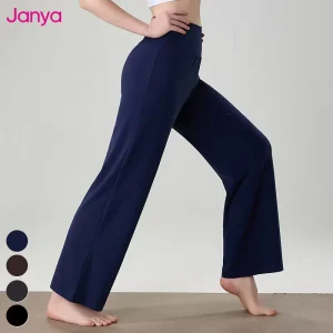 Women’s Activewear Outdoor Sports Workout Pants Straight Wide Leg Gym Fitness Leggings High Waist Yoga Pants for Women