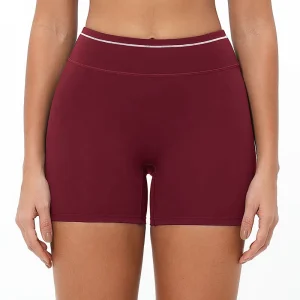Women’s Activewear Shorts Breathable Elastic Spandex/Nylon Contrast Stitching Sports Yoga Shorts Outdoor Running Fitness Shorts