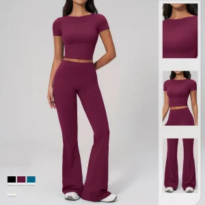 Women’s Activewear Sports Gym Set Yoga Sets Breathable Lightweight for Running Fitness Pants Top