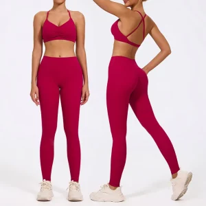 Women’s Activewear Suit Sports Bra Lift Hip Yoga Leggings 2 Piece Set Women Clothing Gym Fitness Yoga Set for Women