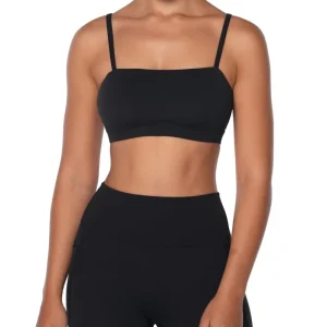 Women’s Adjustable Straps Sports Bra Crop Top Gym Workout Scoop Neck Design