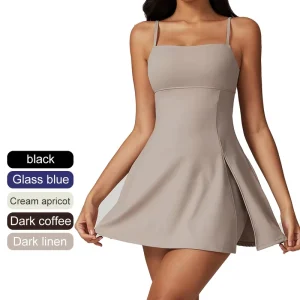 Womens Athletic Romper Running One Piece Workout Tennis Dresses Shorts Golf Yoga Clothes Sports Skirts Pickleball Activewear