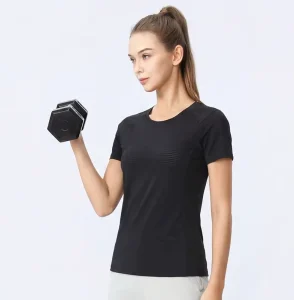 Women’s Athletic Short Sleeve Sports Running T-Shirt Small Holes Breathable Gym Workout Quick Dry Top Workout Cool Feel T-shirt