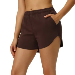 Women’s Athletic Shorts Breathable Seamless Leggings with Adjustable Waist Ruched Decoration Button Gym Shorts XXS XXL Sizes