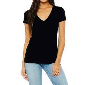 Women’s Athletic V-Neck T Shirts Quick Dry Embroidered Summer Tops Size 2XL Solid Knitted