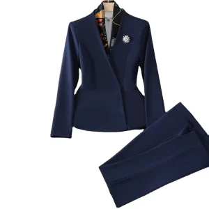 Women’s Autumn Fashion Suit Formal Skirt Overalls Hotel Front Desk Beauty Salon XL Size Fabric Material