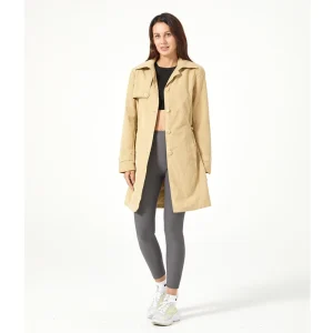 Women’s Autumn Long Blouson Coat 100% Polyester Breathable