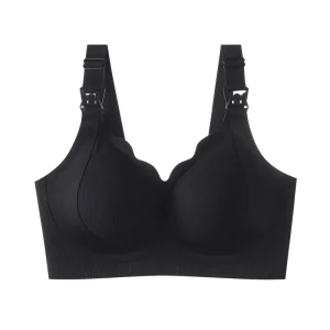 Women’s Back Closure Knitted Everyday Wire free Maternity Underwear Seamless Breastfeeding Nursing Sleeping Bra