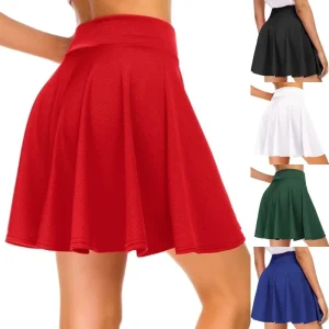 Women’s Basic Solid Color Casual Sports Summer Short Skirt