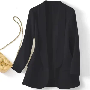Women’s Blazer Fashionable And Elegant Solid Color Slim Thin Office Commuter Blazer