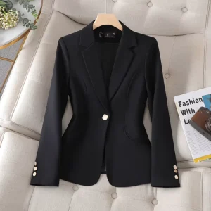 Women’s Blazer High Quality Waist Cinching Fashion Women’s Suit Jacket Formal Business Women’s Blazers