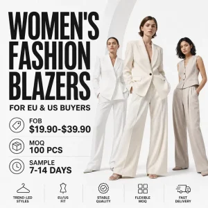 Women’s Blazer Set Tweed Pant Ensemble