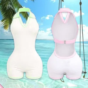 Women’s Bodysuit Backless Romper Sports Jumpsuit for Tracksuits Polo Vest for Women Wear