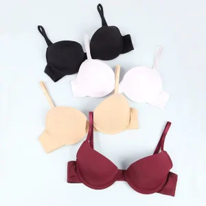 Women’s Bra Smooth Steel Ring Integrated to Prevent Sagging Adjustable Back Button Comfortable and Sexy Bras