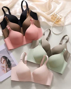Women’s Bras Large Cup & Size Anti Sagging Breathable Gathered Traceless Shows Small Chest Explosive Bra for Big Chest