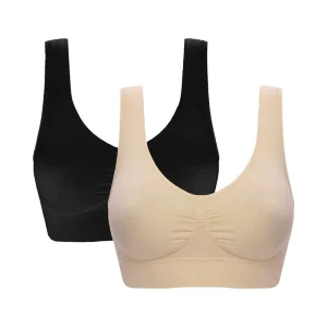 Women’s Breathable Simple Comfort High Support Workout Sports Bra for Low- Activity and Sleep