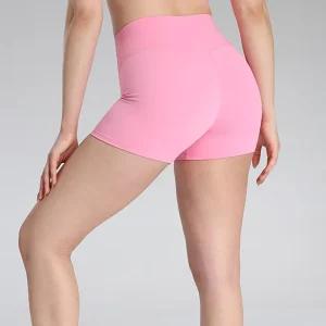 Women’s Breathable Yoga Short Leggings Gym High Lightweight Durable Material Solid Pattern Shorts Sportswear