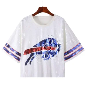 Women’s Buffalo Gameday Sequin Jersey T Shirt with LOGO