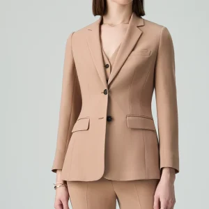 Women’s Business Formal Suit Customization 100% Wool Vest Pants Bespoke Jacket for Women
