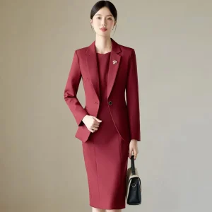 Women’s Business Party Formal Dress Set Office Half Skirt Set Tailcoats