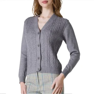 Women’s Cable Knit Cardigans Long Sleeve Cardigan Sweaters Button Down Tops Slim Fit Ribbed Knit Spring Autumn Outfits