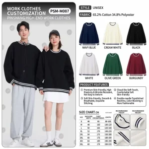 Women’s Casual Color-Block Crewneck Sweatshirt Winter Unisex Pullover Round Neck Sweatshirt Long Sleeve Knitting Design
