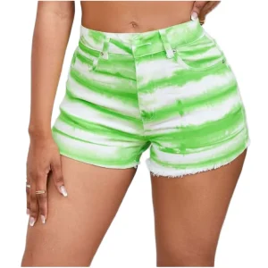 Women’s Casual Denim Shorts for Women Breathable Tie Dye Short Jeans