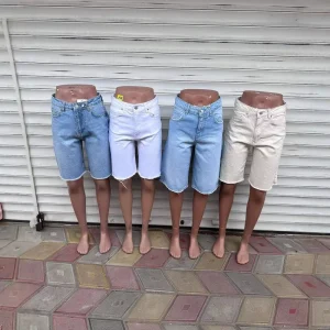 Women’s Casual Distressed Jeans Shorts & Capri-Length Pants Spandex/Cotton In-Stock