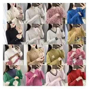 Women’s Casual Knitted Sweater Streetwear Style Autumn Winter Short Length Cloak Solid