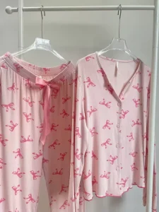 Women’s Casual Loungewear Set Soft Fabric with Adorable Patterns for Relaxing at Home