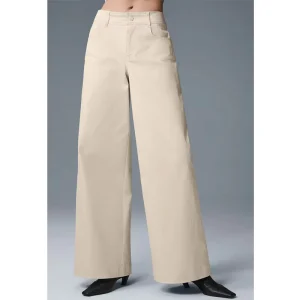 Women’s Casual Pants Autumn Knitting Plus Size High Waist Wide Leg Regular Fit