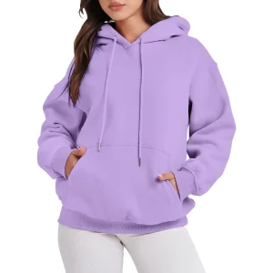 Women’s Casual Pullover Hoodie Long Sleeve Comfortable Winter Warm Lined Sweatshirt