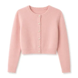 Women’s Casual Solid Knitted Cardigan 3 Colorway Crew Neck Sweater with Single Breasted Closure for Autumn Long Sleeves
