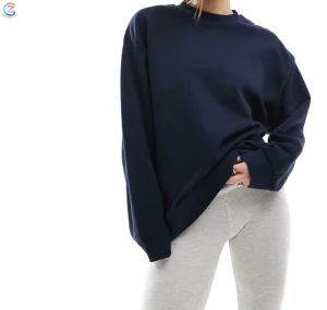 Women’s Casual Solid Knitted Hoodie with Anti-wrinkle Soft Fabric Relaxed Fit Sweatshirt