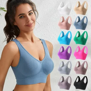 Women’s Casual Sports Bra Soft Breathable Seamless Underwear for Comfort