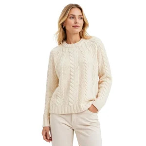 Women’s Casual Sweater Solid Crew Neck Pullover Wool Nylon Computer Knitted Autumn Winter Custom Manufacturers