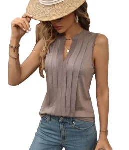 Women’s Casual V Neck T Shirt Tops Ruched Elegant Summer Shirts Luxury Ladies Blouses